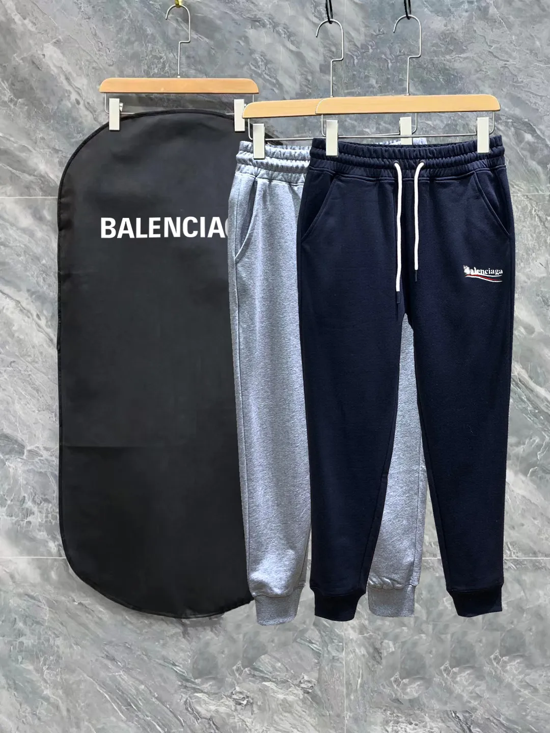 ✨Balenciaga Logo Factory 380g Black White ：Black Gray Size S-XL